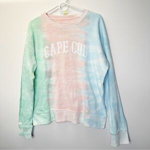 Cuffy’s Cape Cod tie dye pull over crew neck sweatshirt size medium